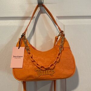BNWT JUICY COUTURE Can't Tame Her Shoulder Bag in Apricot Crush